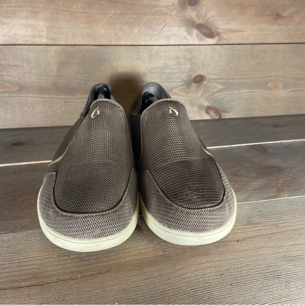 Olukai nohea mesh Mens size 11 shoes brown slip on comfort sneakers